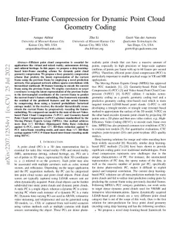 Inter-Frame Compression for Dynamic Point Cloud Geometry Coding