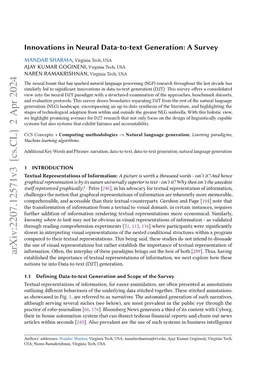 Innovations in Neural Data-to-text Generation: A Survey