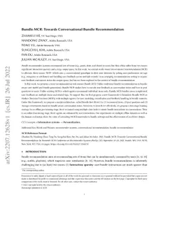 Bundle MCR: Towards Conversational Bundle Recommendation