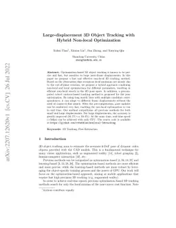 Large-displacement 3D Object Tracking with Hybrid Non-local Optimization