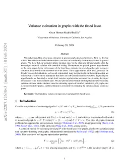 Variance estimation in graphs with the fused lasso