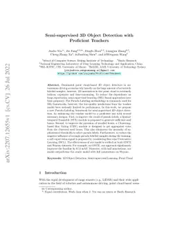Semi-supervised 3D Object Detection with Proficient Teachers