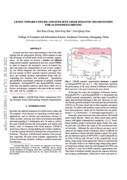 CENet: Toward Concise and Efficient LiDAR Semantic Segmentation for
  Autonomous Driving