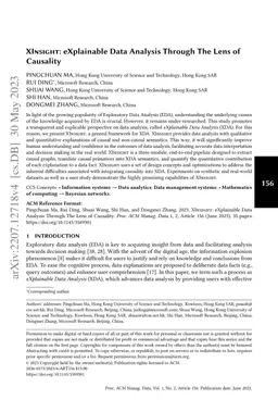 XInsight: eXplainable Data Analysis Through The Lens of Causality