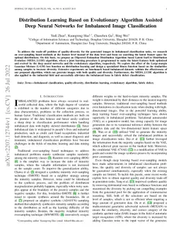 Distribution Learning Based on Evolutionary Algorithm Assisted Deep
  Neural Networks for Imbalanced Image Classification