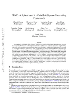 SPAIC: A Spike-based Artificial Intelligence Computing Framework