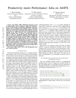 Productivity meets Performance: Julia on A64FX