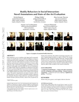 Bodily Behaviors in Social Interaction: Novel Annotations and
  State-of-the-Art Evaluation