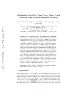 Multimodal-GuideNet: Gaze-Probe Bidirectional Guidance in Obstetric
  Ultrasound Scanning
