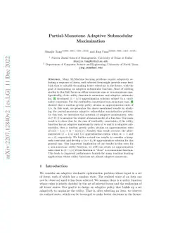 Partial-Monotone Adaptive Submodular Maximization