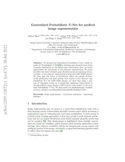 Generalized Probabilistic U-Net for medical image segementation