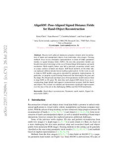 AlignSDF: Pose-Aligned Signed Distance Fields for Hand-Object
  Reconstruction