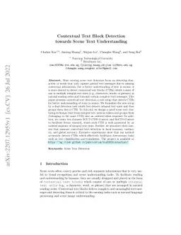 Contextual Text Block Detection towards Scene Text Understanding
