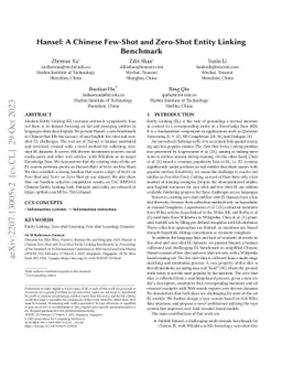 Hansel: A Chinese Few-Shot and Zero-Shot Entity Linking Benchmark