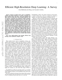Efficient High-Resolution Deep Learning: A Survey