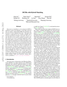 DETRs with Hybrid Matching