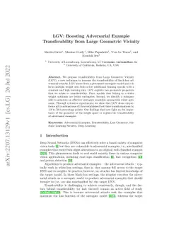 LGV: Boosting Adversarial Example Transferability from Large Geometric
  Vicinity