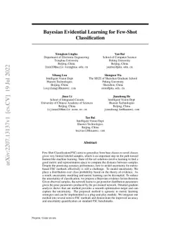 Bayesian Evidential Learning for Few-Shot Classification