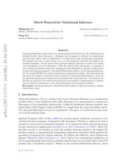Sliced Wasserstein Variational Inference