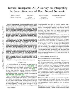 Toward Transparent AI: A Survey on Interpreting the Inner Structures of
  Deep Neural Networks
