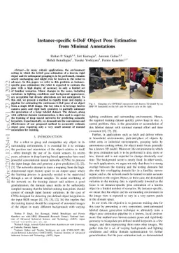Instance-specific 6-DoF Object Pose Estimation from Minimal Annotations