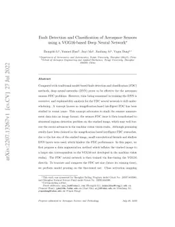 Fault Detection and Classification of Aerospace Sensors using a
  VGG16-based Deep Neural Network