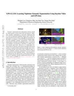 GPS-GLASS: Learning Nighttime Semantic Segmentation Using Daytime Video
  and GPS data
