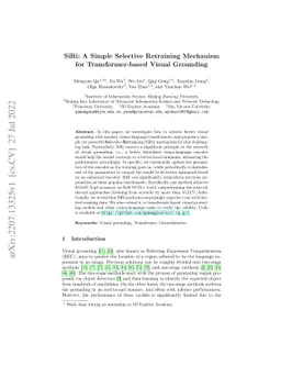 SiRi: A Simple Selective Retraining Mechanism for Transformer-based
  Visual Grounding