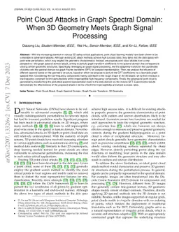 Point Cloud Attacks in Graph Spectral Domain: When 3D Geometry Meets
  Graph Signal Processing