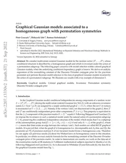 Graphical Gaussian models associated to a homogeneous graph with
  permutation symmetries