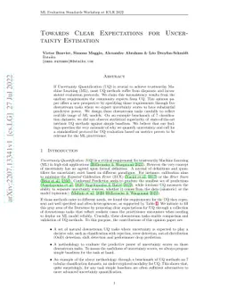 Towards Clear Expectations for Uncertainty Estimation