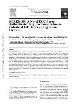 EBAKE-SE: A Novel ECC Based Authenticated Key Exchange between
  Industrial IoT Devices using Secure Element
