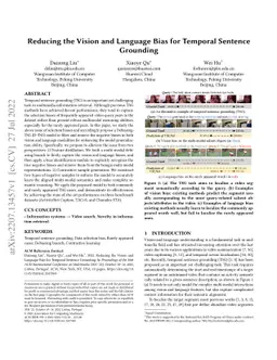 Reducing the Vision and Language Bias for Temporal Sentence Grounding