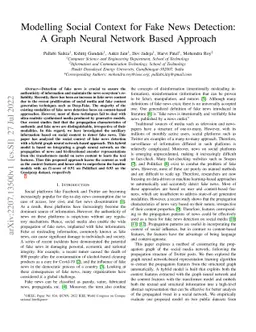 Modelling Social Context for Fake News Detection: A Graph Neural Network
  Based Approach