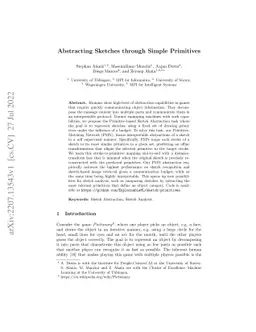 Abstracting Sketches through Simple Primitives