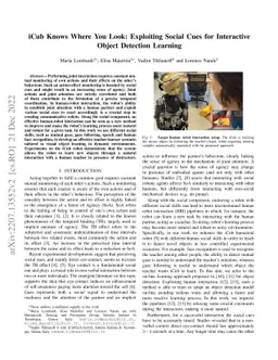 iCub Knows Where You Look: Exploiting Social Cues for Interactive Object
  Detection Learning