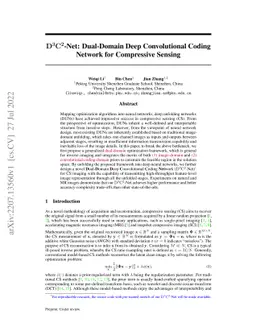 D3C2-Net: Dual-Domain Deep Convolutional Coding Network for Compressive Sensing