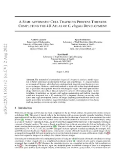 A Semi-automatic Cell Tracking Process Towards Completing the 4D Atlas
  of C. elegans Development