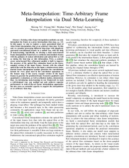 Meta-Interpolation: Time-Arbitrary Frame Interpolation via Dual
  Meta-Learning