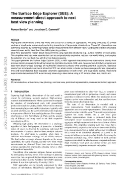 The Surface Edge Explorer (SEE): A measurement-direct approach to next
  best view planning