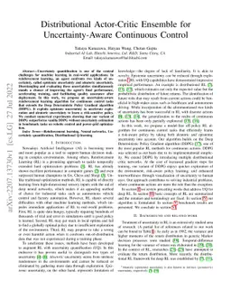 Distributional Actor-Critic Ensemble for Uncertainty-Aware Continuous
  Control