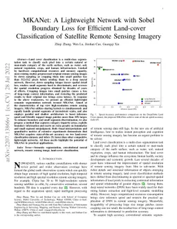 MKANet: A Lightweight Network with Sobel Boundary Loss for Efficient
  Land-cover Classification of Satellite Remote Sensing Imagery