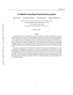 Certified Everlasting Functional Encryption