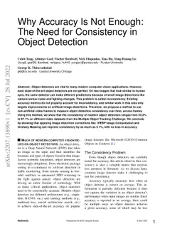Why Accuracy Is Not Enough: The Need for Consistency in Object Detection