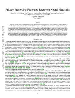 Privacy-Preserving Federated Recurrent Neural Networks