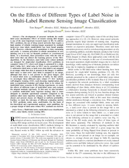 On the Effects of Different Types of Label Noise in Multi-Label Remote
  Sensing Image Classification