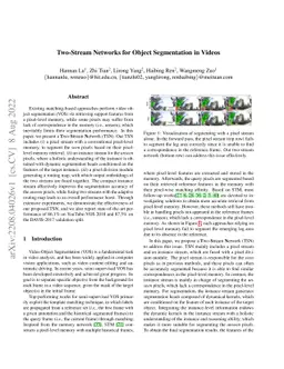 Two-Stream Networks for Object Segmentation in Videos
