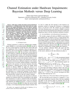 Channel Estimation under Hardware Impairments: Bayesian Methods versus
  Deep Learning