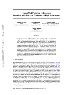 Neural Set Function Extensions: Learning with Discrete Functions in High
  Dimensions