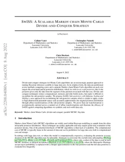 SwISS: A Scalable Markov chain Monte Carlo Divide-and-Conquer Strategy